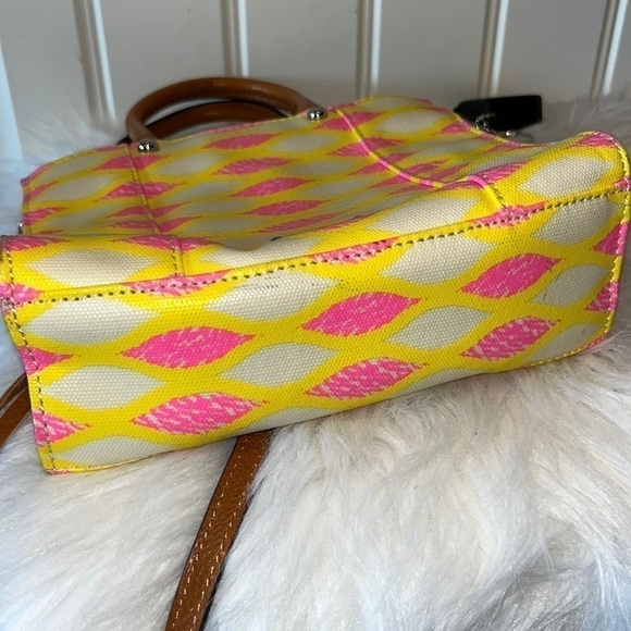 Rebecca Minkoff colorful yellow/pink mini crossbody bag purse designer rare HTF - Picture 13 of 16